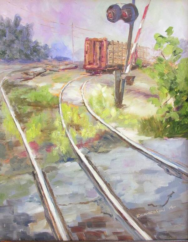 Landscape Art Print featuring the painting End Of The Line by Susan Richardson