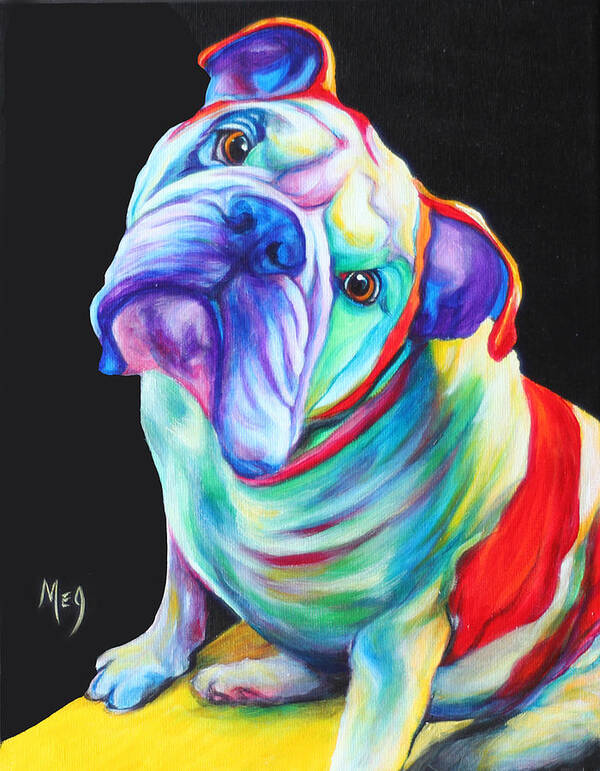 English Bulldog Art Print by Meg Keeling