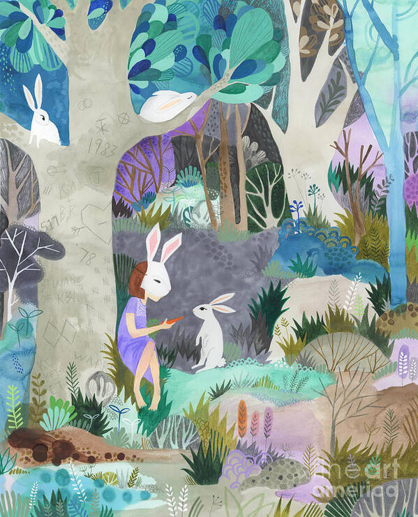 Bunny Art Print featuring the painting Faux Fur by Kate Cosgrove