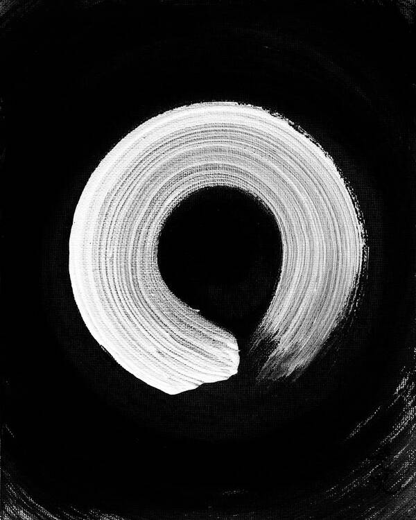 Enso Art Print featuring the painting Form is Emptiness And Emptiness Is Form by Oiyee At Oystudio