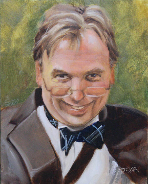 Oil Art Print featuring the painting Garth Herrick by Todd Cooper