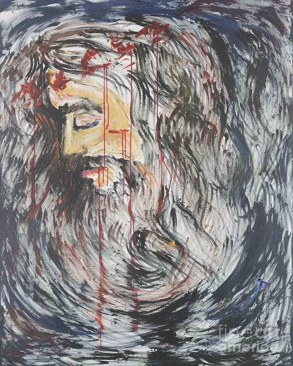 Jesus Art Print featuring the painting Gethsemane to Golgotha III by Nadine Rippelmeyer