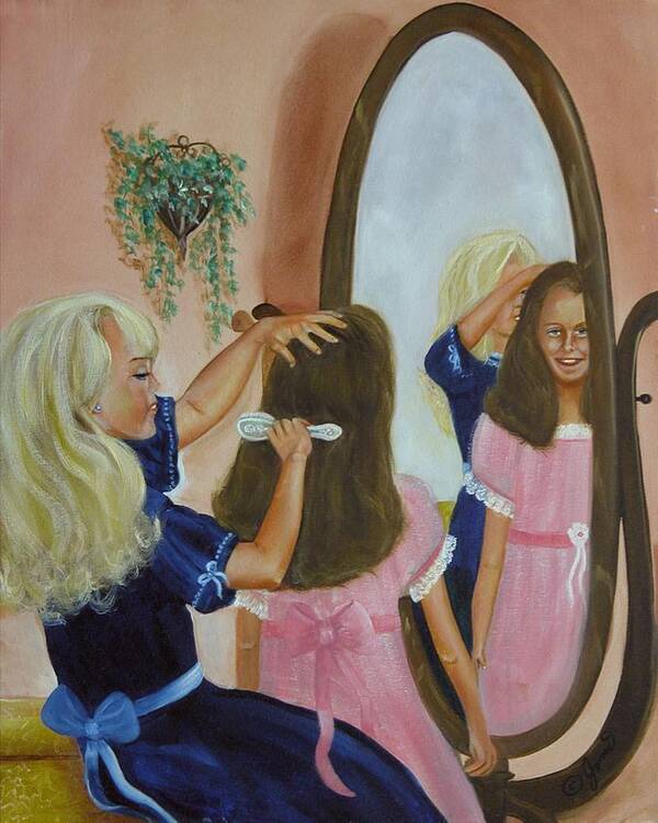 Children Art Print featuring the painting Getting Ready by Joni McPherson