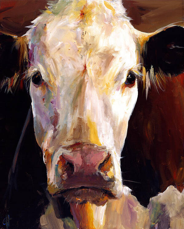 Cow Art Print featuring the painting Gladys the Cow by Cari Humphry