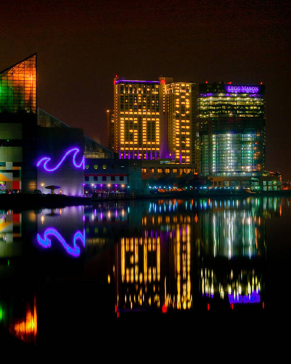 Baltimore City Art Print featuring the photograph Go Ravens Baltimore Inner Harbor by Dennis Dame
