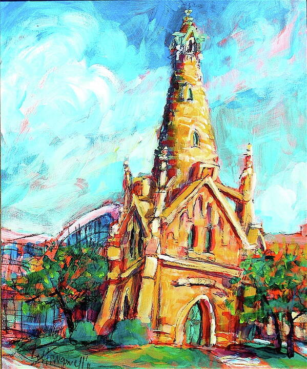 Painting Art Print featuring the painting Gombert's Tower by Les Leffingwell