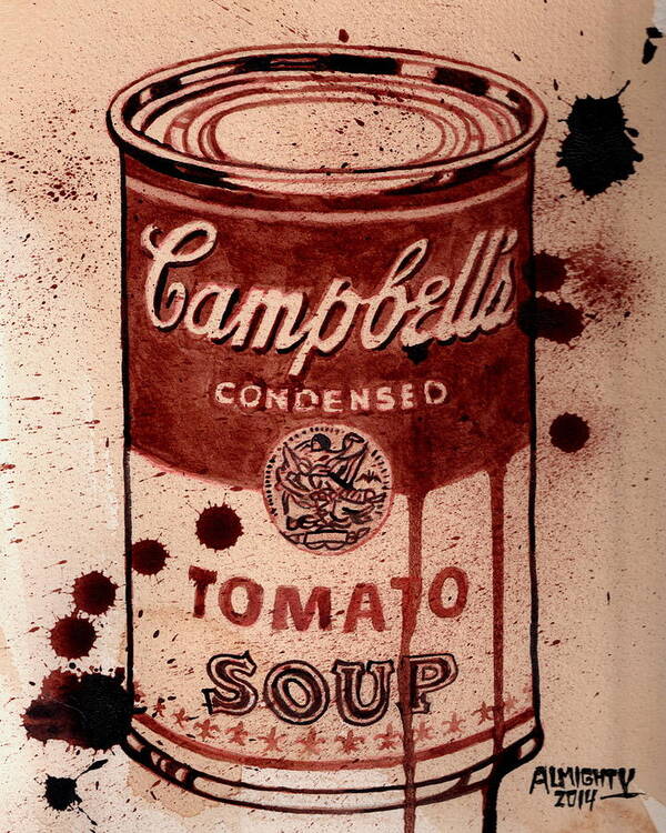 Andy Warhol Art Print featuring the painting Gorehol by Ryan Almighty