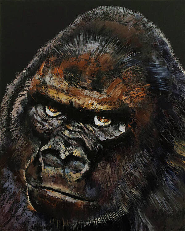 Art Art Print featuring the painting Gorilla by Michael Creese