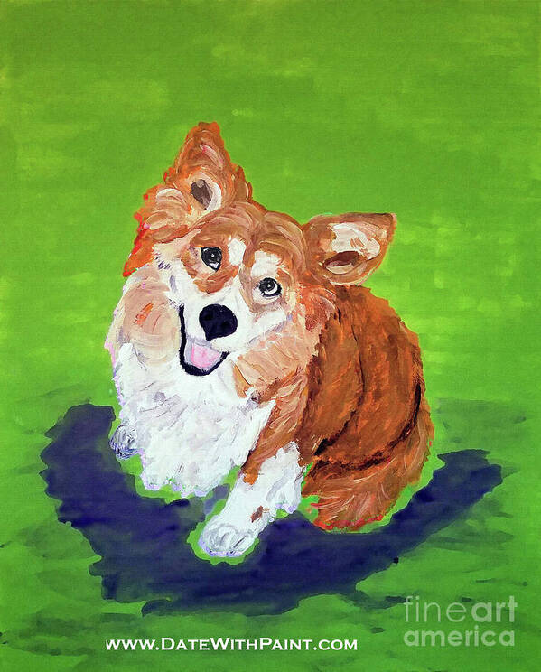 Pet Art Print featuring the painting Gracie_DWP_May_2017 by Ania M Milo