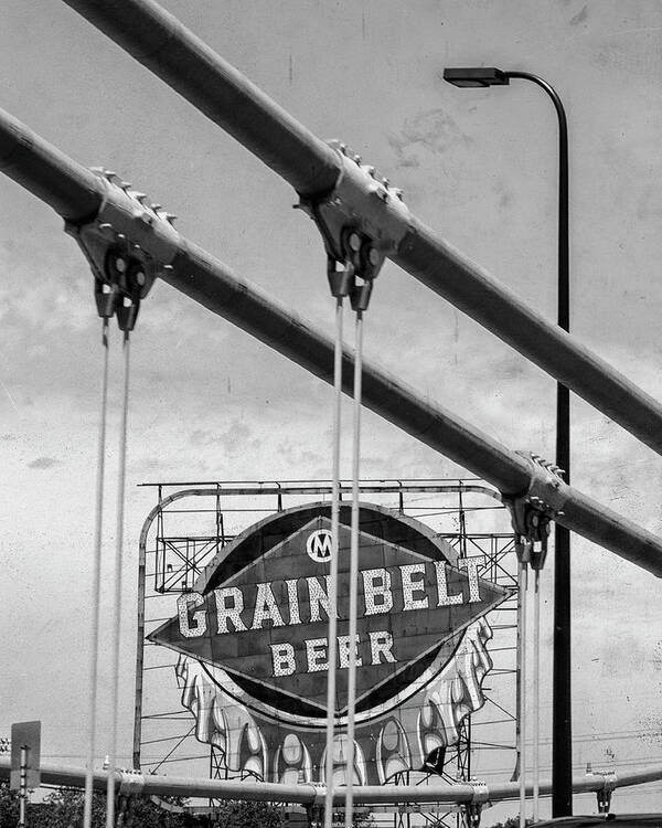  Art Print featuring the photograph Grain Belt Beer Sign by Susan Stone