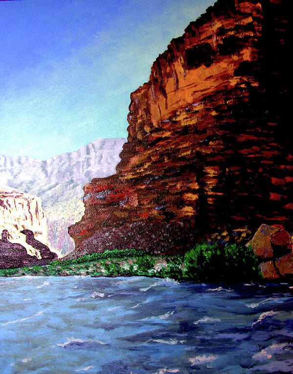 Oiriginal Oil On Canvas Art Print featuring the painting Grand Canyon II by Stan Hamilton