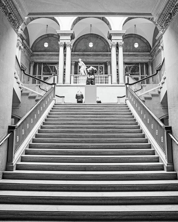 Staircase Art Print featuring the photograph Grand Staircase at The Art Institute by Ira Marcus