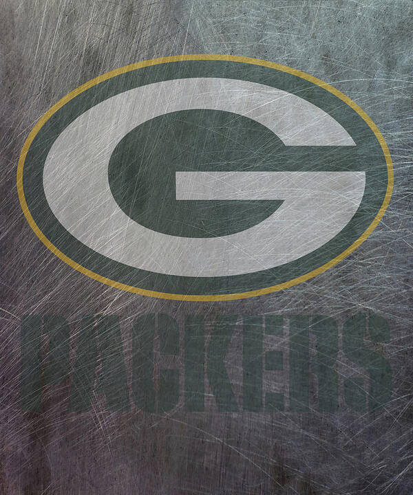 Green Bay Art Print featuring the mixed media Green Bay Packers Translucent Steel by Movie Poster Prints