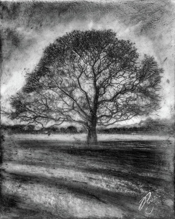 Trees Art Print featuring the mixed media Hagley Tree 2 by Roseanne Jones