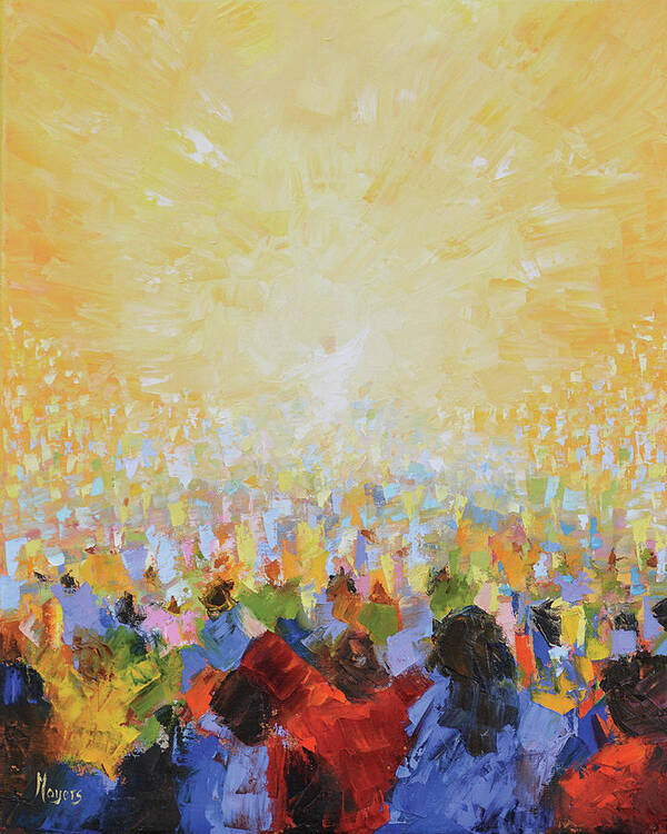 Christ Art Print featuring the painting Hallelujah by Mike Moyers