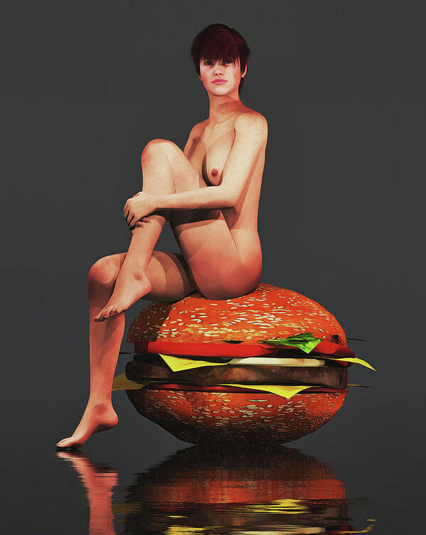 Dream Art Print featuring the painting Hamburger by Jan Keteleer