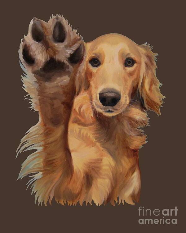 Noewi Art Print featuring the painting High Five - apparel by Jindra Noewi