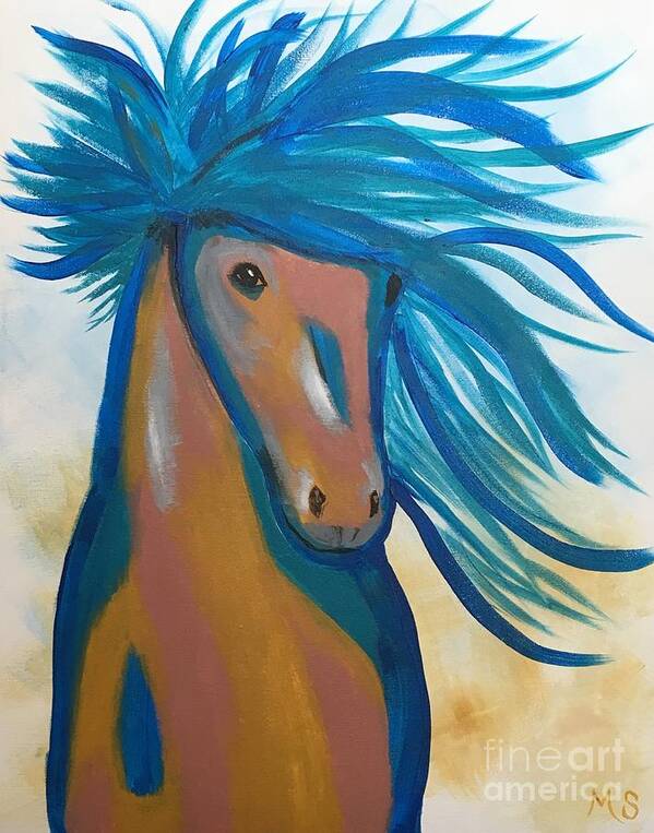 Horse Art Print featuring the painting Horse Freedom by Monika Shepherdson