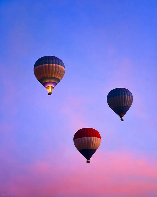 Hot Art Print featuring the photograph Hot Air Balloons at Dawn by Mark E Tisdale