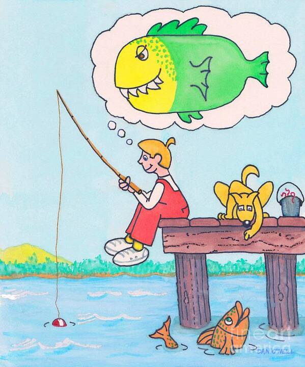 How To Fish Art Print by Dan O'Neill