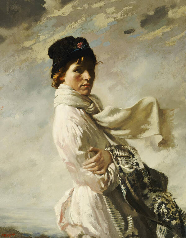 Female Art Print featuring the painting In Dublin Bay by William Orpen