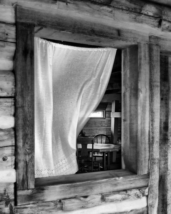 Open Window Art Print featuring the photograph Interior - Frontier Fort - Fort Atkinson - Nebraska by Nikolyn McDonaldrt Atkinson - Nebraska