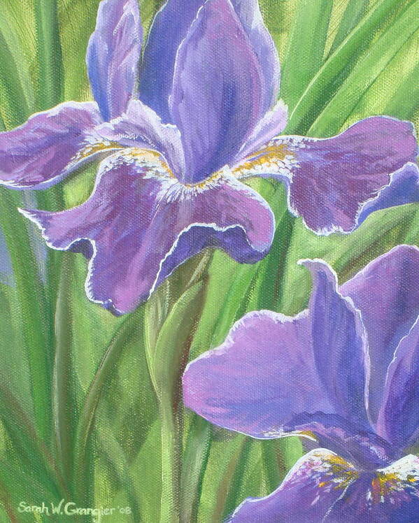 Iris Art Print featuring the painting Iris by Sarah Grangier