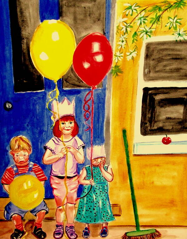 Childhood Art Print featuring the painting Its My Party by Rusty Gladdish