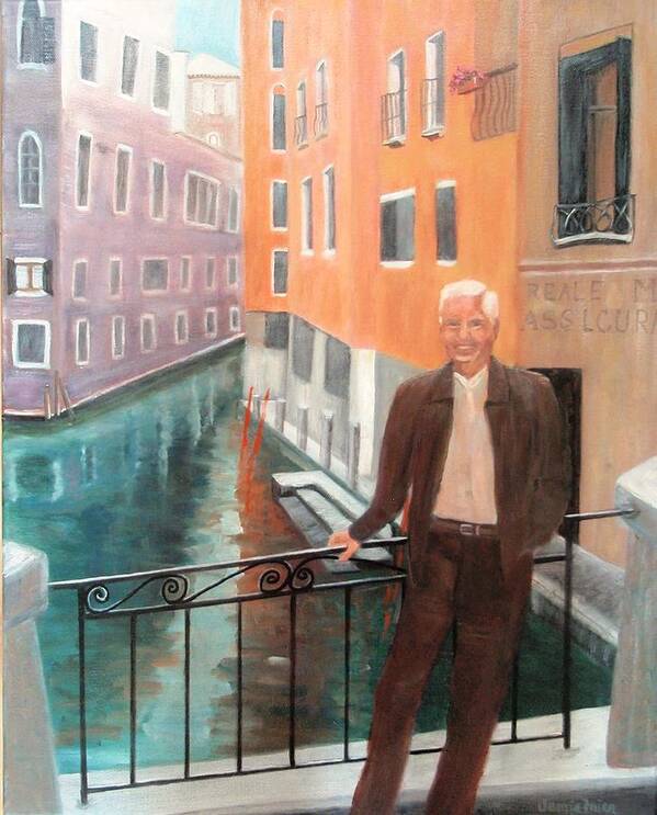 Venice Art Print featuring the painting Jack in Venice by Jamie Frier