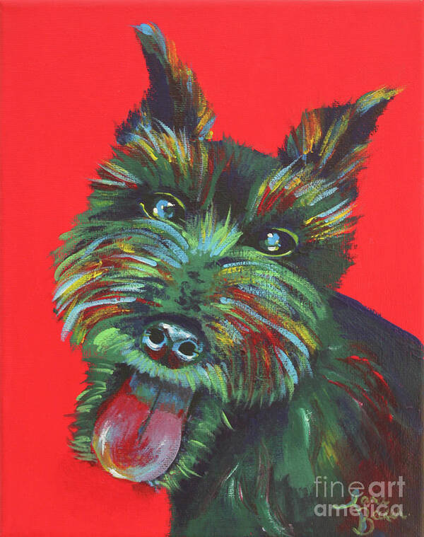 Dog Art Print featuring the painting Jack by Sara Becker