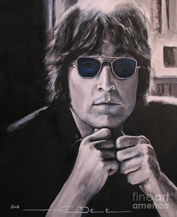 John Lennon Art Print featuring the painting JL1 by Eric Dee