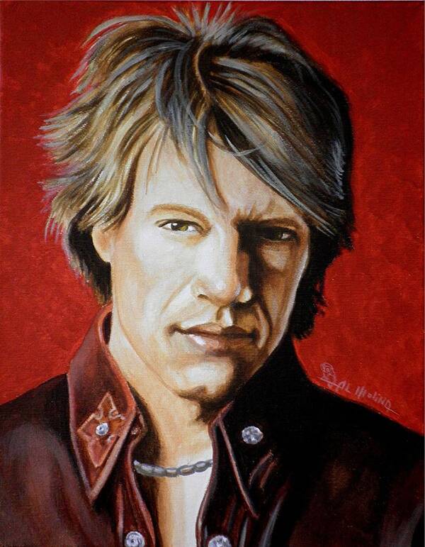 Bon Jovi Art Print featuring the painting Jon Bon Jovi by Al Molina