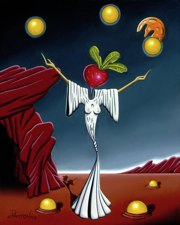  Art Print featuring the painting Juggling act by Paxton Mobley