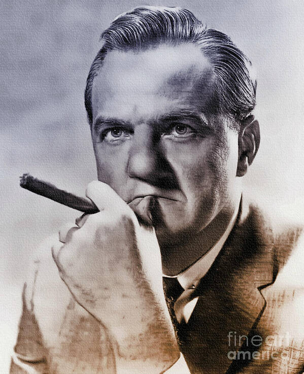 Karl Malden Art Print featuring the painting Karl Malden - Actor by Ian Gledhill