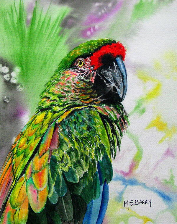 Parrot Art Print featuring the painting Kiowa by Maria Barry