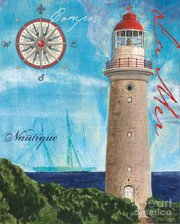 Coastal Art Print featuring the painting La Mer by Debbie DeWitt