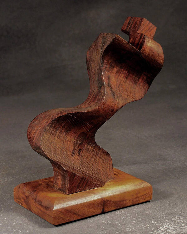 Sculpture Art Print featuring the sculpture Leanback by Lonnie Tapia