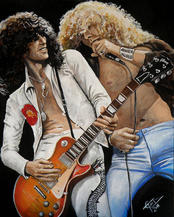Led Zeppelin Art Print featuring the painting Led Zeppelin by Tom Carlton