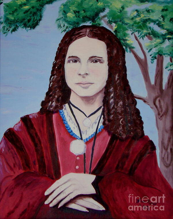 Portrait Art Print featuring the painting Lena Lucenda Berry 1840 1869 by Lisa Rose Musselwhite