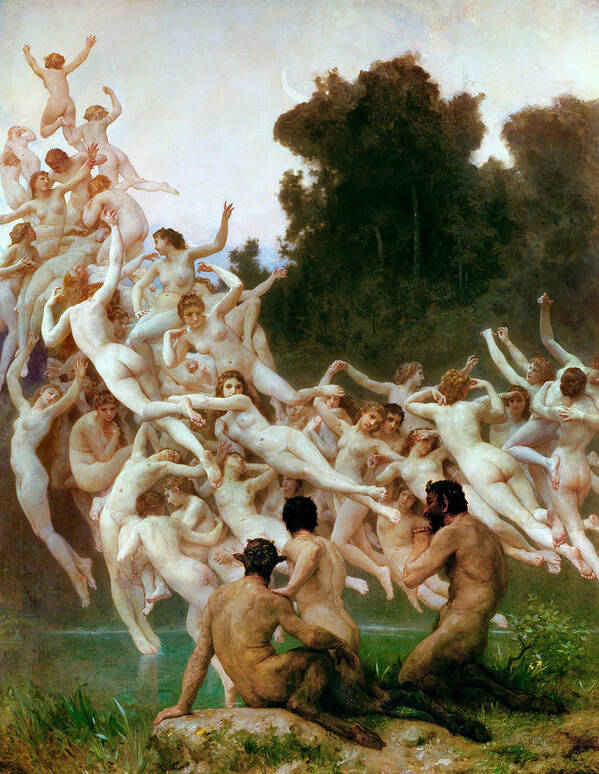 William-adolphe Bouguereau Art Print featuring the painting Les Oreades by William-Adolphe Bouguereau