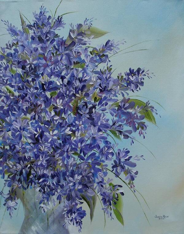 Lilacs Art Print featuring the painting Lilacs by Judith Rhue