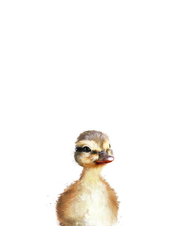 Duck Art Print featuring the painting Little Duck by Amy Hamilton