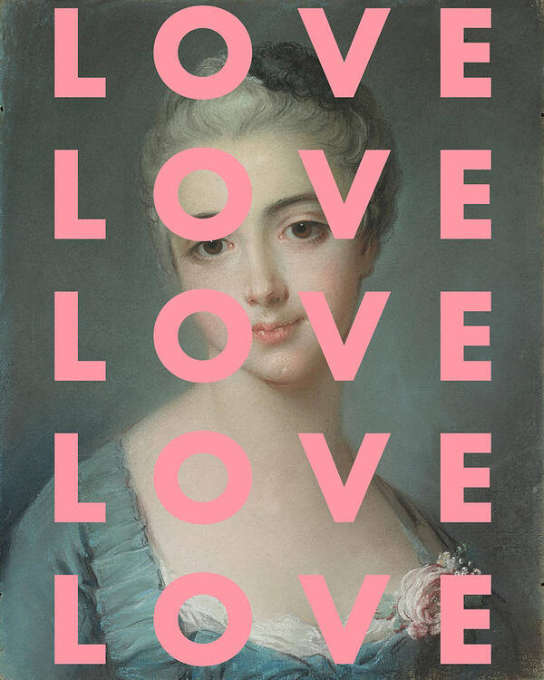 Love Print Art Print featuring the digital art LOVE LOVE LOVE Print by Georgia Clare