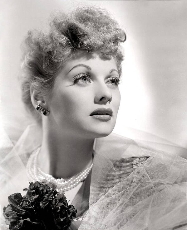 Ball Art Print featuring the photograph Lucille Ball Portrait With Gauze, 1940s by Everett