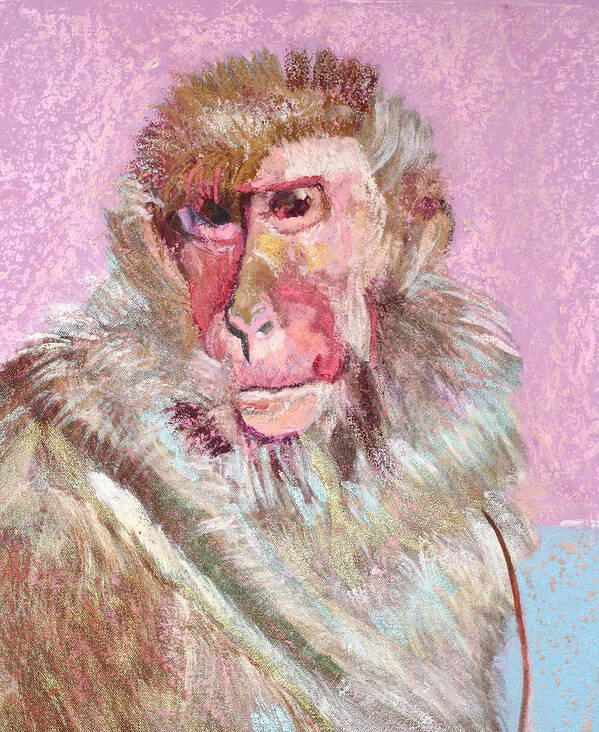 Macaque Art Print featuring the painting Macaque by Jamie Downs