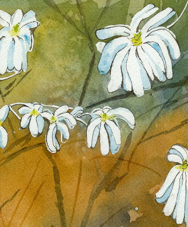 Magnolias Art Print featuring the painting Magnolias 1 of 3 by Lynn Babineau