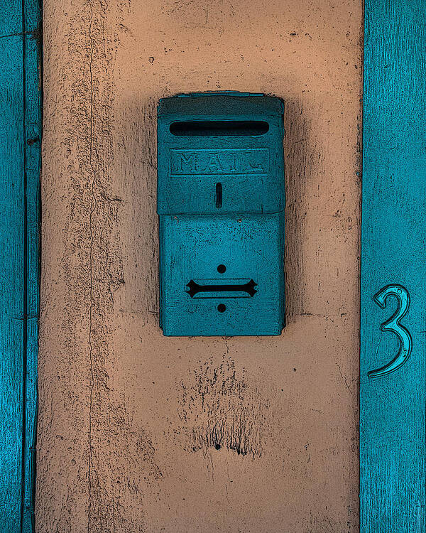 Blue Art Print featuring the photograph Mail at 3 by Jolynn Reed