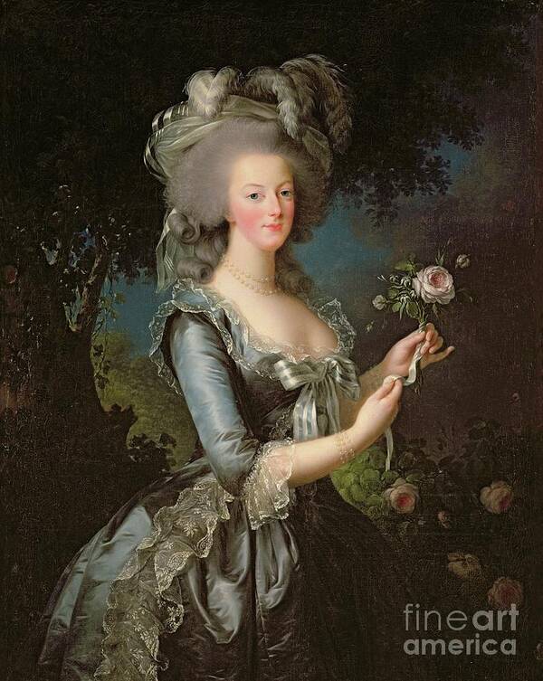 Marie Art Print featuring the painting Marie Antoinette by Elisabeth Louise Vigee Lebrun