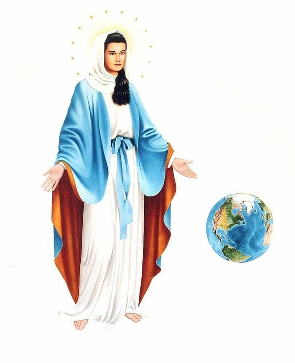 Holy Art Print featuring the painting Mary by Conrad Mieschke
