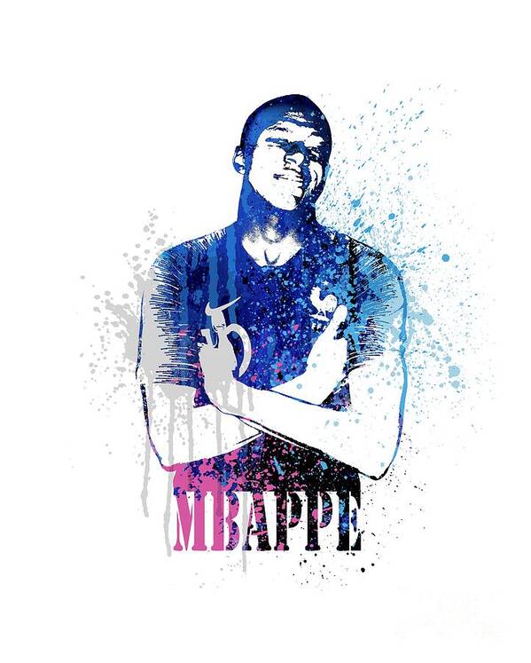 Mbappe Art Print featuring the painting Mbappe #world Cup 2018 #france by Art Popop